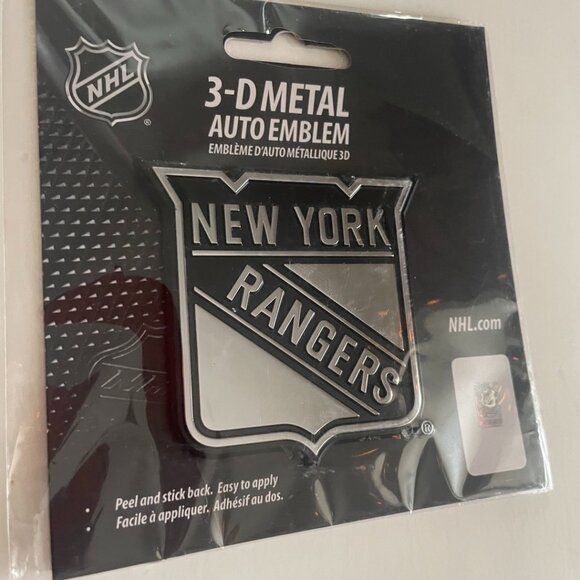 NHL New York Rangers 3-D Metal Auto Emblem - Picture 1 of 5